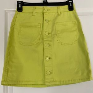 Neon Lime mini skirt